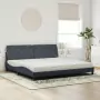 Letto con Materasso Grigio Scuro 200x200 cm Velluto