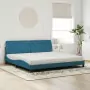 Letto con Materasso Blu 200x200 cm Velluto