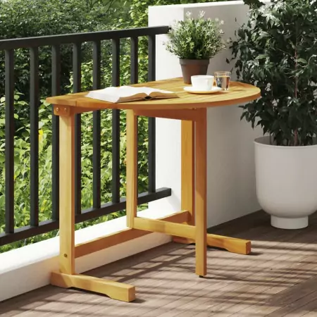 Tavolo da Balcone Pieghevole 90x60x72 cm Legno Massello Acacia