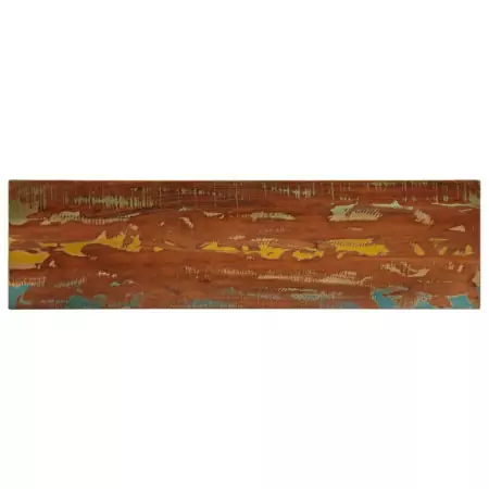 Piano Tavolo 110x30x3,8 cm Rettangolare in Massello di Recupero