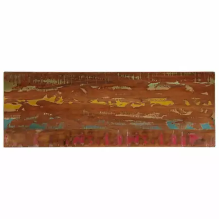 Piano Tavolo 140x50x3,8 cm Rettangolare in Massello di Recupero