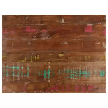 Piano Tavolo 90x70x3,8 cm Rettangolare in Massello di Recupero