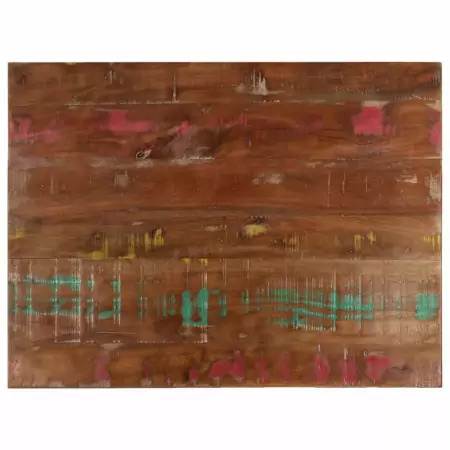 Piano Tavolo 80x60x3,8 cm Rettangolare in Massello di Recupero