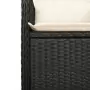 Sedie Reclinabili da Giardino 2 pz con Cuscini Nero Polyrattan