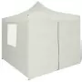 Tenda Pieghevole Crema 3 x 3 m con 4 Pareti