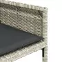 Set Pranzo Giardino 11pz con Cuscini Grigio Chiaro Polyrattan