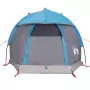 Tenda da Campeggio a Cupola per 1 Persona Blu Impermeabile