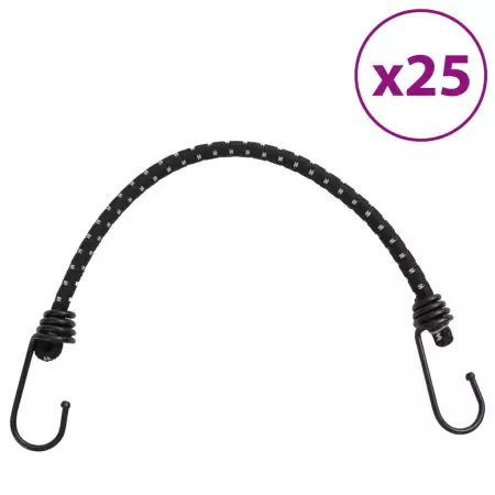 Corde Elastiche con Strisce Riflettenti e Ganci 25 pz 46 cm