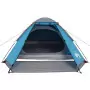 Tenda da Campeggio a Cupola per 4 Persone Blu Impermeabile