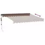 Tenda da Sole Retrattile Automatica con LED Marrone 300x250 cm