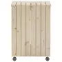 Cesta Biancheria con Ruote RANA 45x45x64 cm Legno Massello Pino