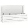 Contenitore Portaoggetti Bianco 109x36,5x33cm Massello di Pino