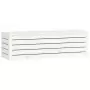 Contenitore Portaoggetti Bianco 109x36,5x33cm Massello di Pino