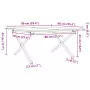 Tavolino da Salotto Telaio a X 90x90x45cm Massello Pino e Ghisa