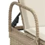 Lettini Prendisole 2 pz con Cuscini Beige in Polyrattan