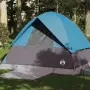 Tenda da Campeggio a Cupola per 4 Persone Blu Impermeabile