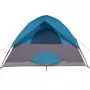 Tenda da Campeggio a Cupola per 4 Persone Blu Impermeabile