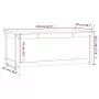 Contenitore Portaoggetti Miele 110x50x45,5cm Massello di Pino