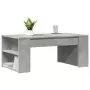 Tavolino Salotto Grigio Cemento 102x55x42 cm Legno Multistrato