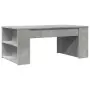 Tavolino Salotto Grigio Cemento 102x55x42 cm Legno Multistrato