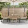 Sedie da Giardino 2pz con Cuscini Marrone in Polyrattan