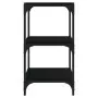 Mobile Porta Libri Nero 40x33x70,5cm Legno Multistrato Acciaio