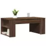 Tavolino Salotto Rovere Marrone 102x55x42 cm Legno Multistrato