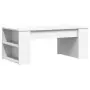 Tavolino da Salotto Bianco 102x55x42 cm in Legno Multistrato