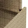 Tavolo da Giardino Beige 100x55x73 cm Polyrattan e Legno Acacia