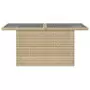 Tavolo da Giardino Piano in Vetro Beige 100x55x73 cm Polyrattan