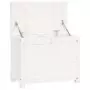 Contenitore Portaoggetti Bianco 60x32x45,5cm Massello di Pino