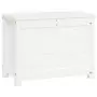 Contenitore Portaoggetti Bianco 60x32x45,5cm Massello di Pino