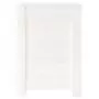 Contenitore Portaoggetti Bianco 60x32x45,5cm Massello di Pino