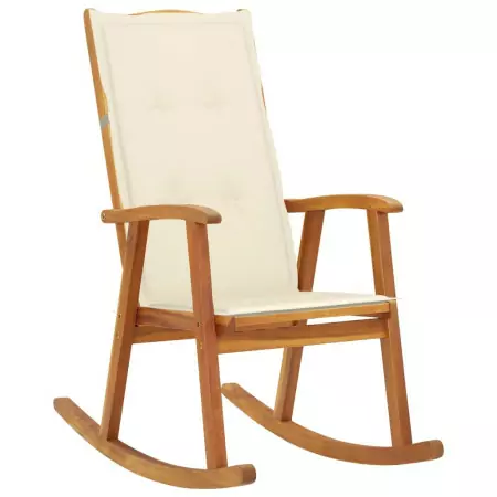 3064181  Rocking Chair with Cushions Solid Acacia Wood (311844+43181)