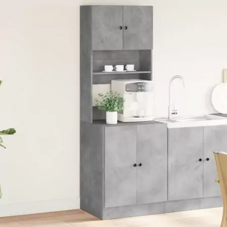 Mobile da Cucina Grigio 60x50x180 cm in Legno Multistrato