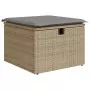 Set Divano da Giardino 6 pz con Cuscini Beige in Polyrattan