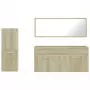 Set Mobili da Bagno 3 pz Rovere Sonoma in Legno Multistrato