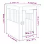 Gabbia Cani da Arredamento Rovere Sonoma 45x62x59cm Multistrato