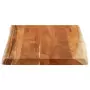 Piano Tavolo 70x60x3,8 cm Rettangolare Legno Acacia Bordi Vivi