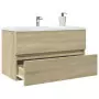 Mobile Lavabo Rovere Sonoma 80x38,5x45 cm in Legno Multistrato