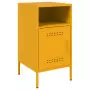 Comodino Giallo Senape 36x39x68cm in Acciaio Laminato a Freddo