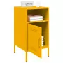 Comodino Giallo Senape 36x39x68cm in Acciaio Laminato a Freddo