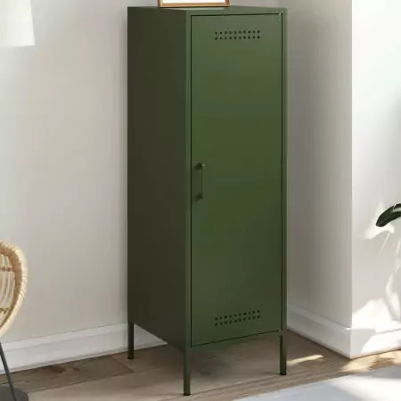 Credenza Verde Oliva 36x39x113 cm in Acciaio