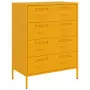 Credenza Giallo Senape 68x39x89 cm in Acciaio