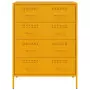 Credenza Giallo Senape 68x39x89 cm in Acciaio