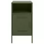 Comodino Verde Oliva 36x39x68 cm in Acciaio Laminato a Freddo