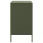 Comodino Verde Oliva 36x39x68 cm in Acciaio Laminato a Freddo