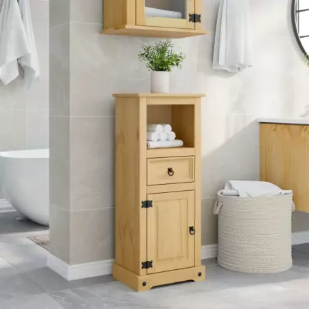 Mobile da Bagno Corona 45x33x110 cm in Legno Massello di Pino