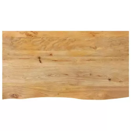 Piano Tavolo Bordi Vivi 120x60x2,5 cm Legno Massello di Mango