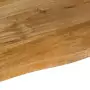 Piano Tavolo Bordi Vivi 120x60x2,5 cm Legno Massello di Mango